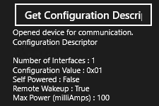 USB configuration descriptor