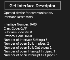 USB interface descriptor