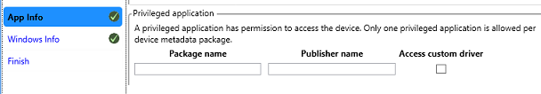 device metatdata for privileged apps