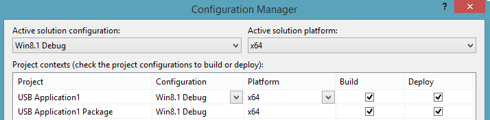 WinUSB application template