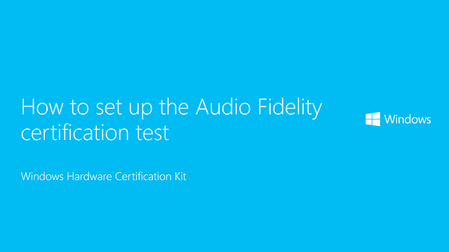 Communications Audio Fidelity Manual Setup Video