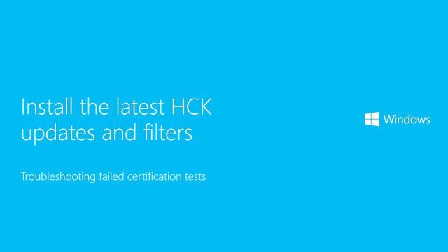 Video: Install the latest HCK updates and filters Video: Install the latest HCK updates and filters